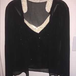 JKARA Beaded too with sheer cover